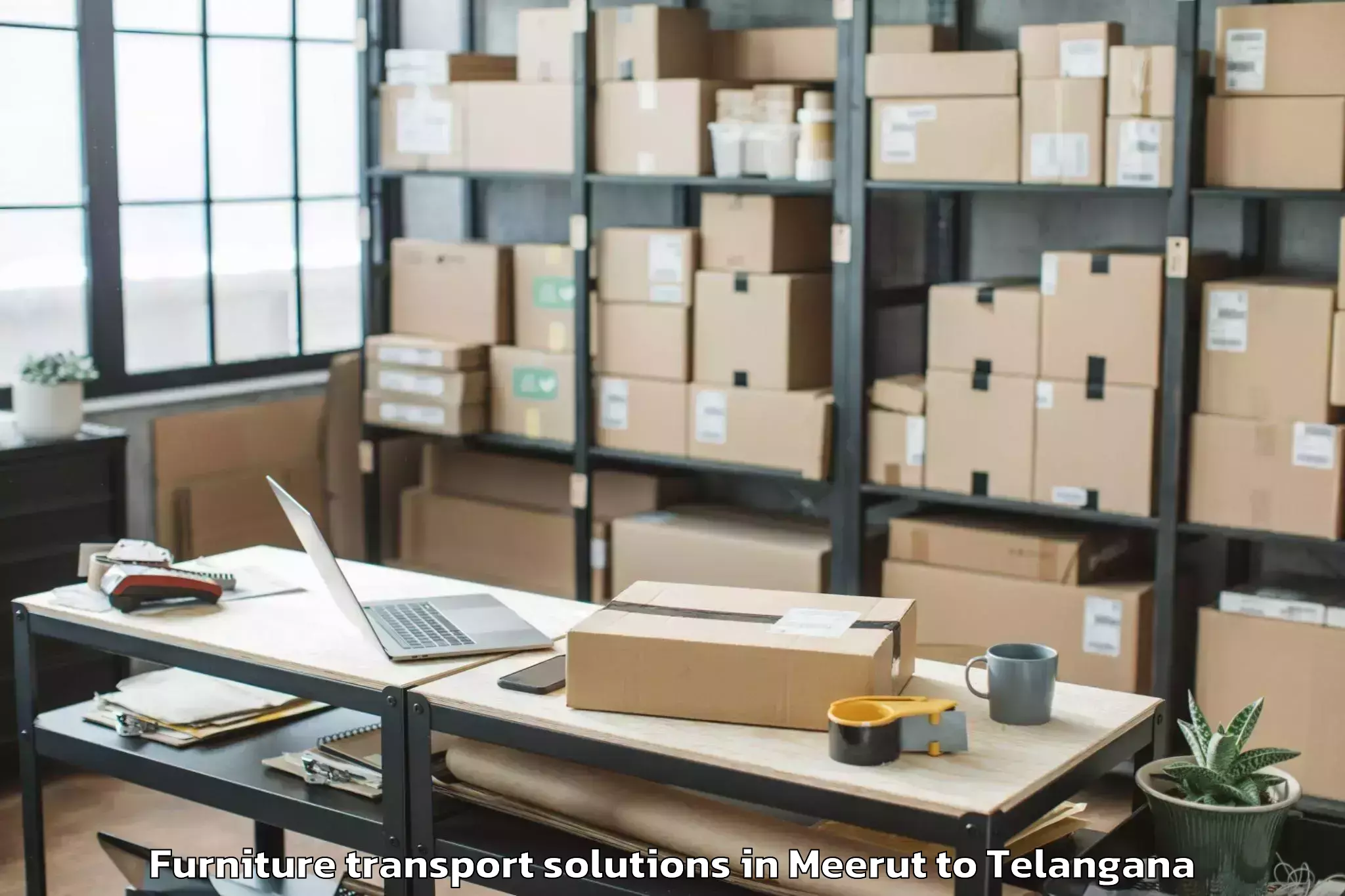 Efficient Meerut to Shamirpet Furniture Transport Solutions